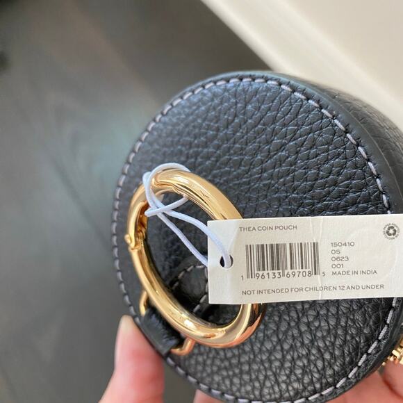 NWT 150410 Tory Burch thea coin pouch Black - Picture 8 of 8